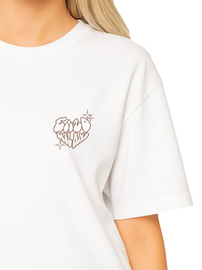 Womens Oversized Graphic Gym T-Shirt