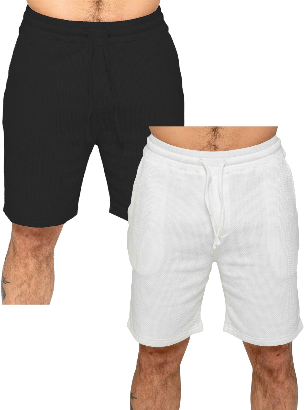 Enzo | Mens Textured Summer Shorts 2 Pack