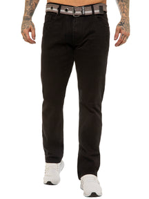 EZ399 MSW Copy of Mens Designer Blue Regular Tapered Fit Denim Jeans | Enzo Designer Menswear ENZO RAWDENIM