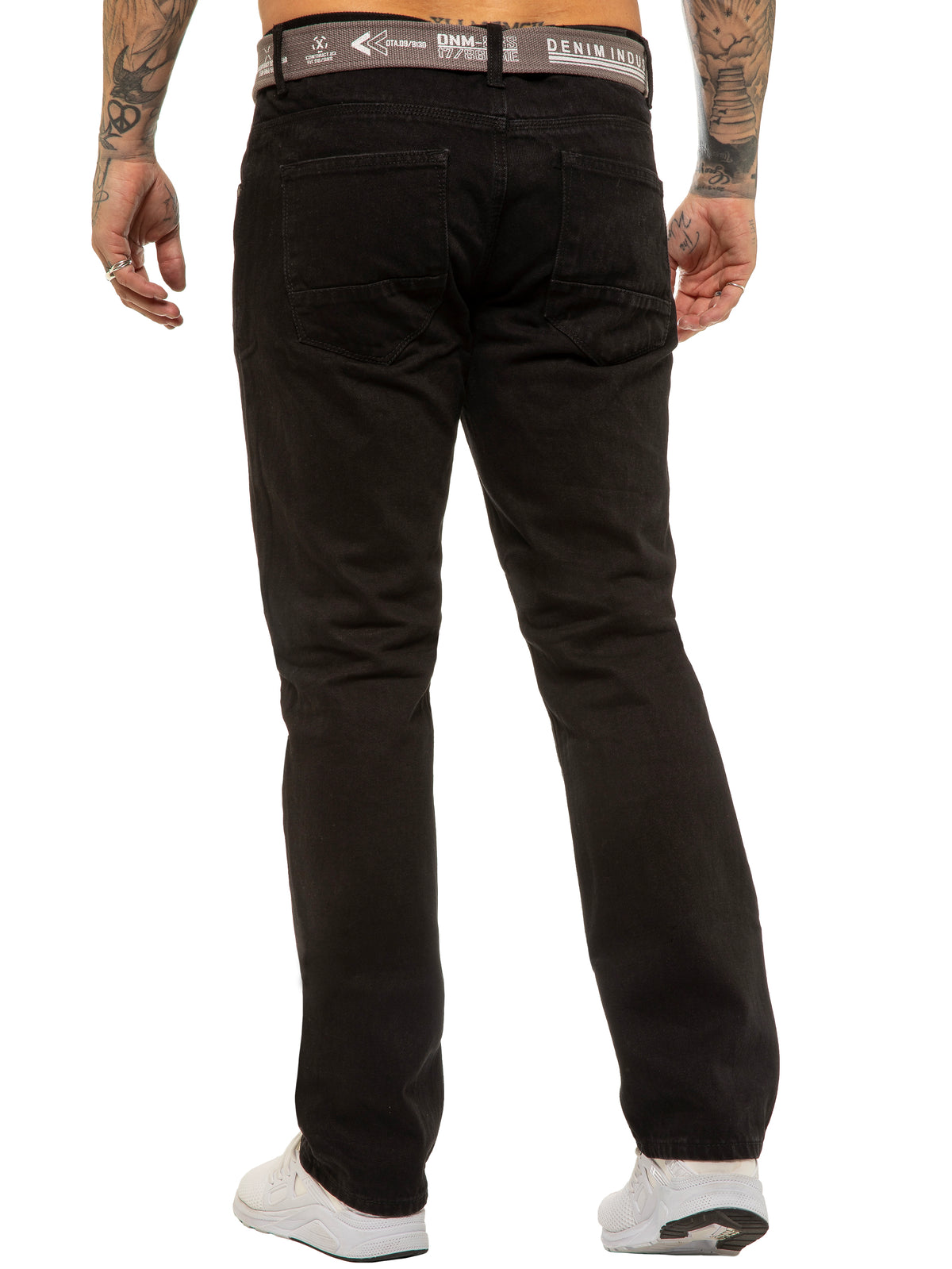 EZ399 MSW Copy of Mens Designer Blue Regular Tapered Fit Denim Jeans | Enzo Designer Menswear ENZO RAWDENIM