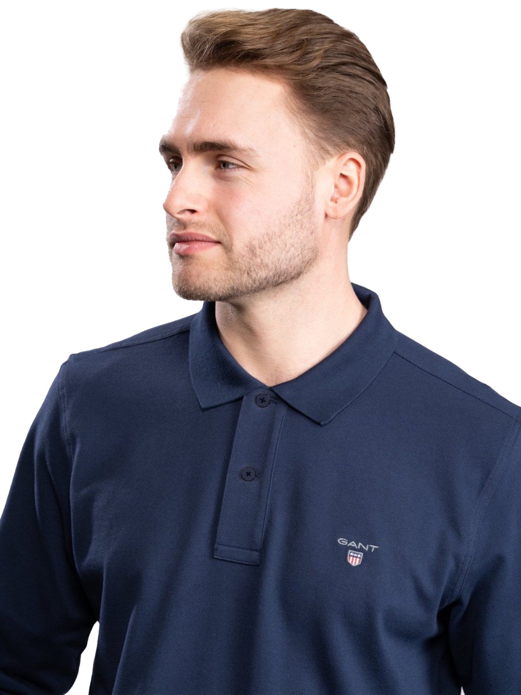 GANT_POLO_LS Gant | Mens Long Sleeve Polo Shirt GANT RAWDENIM