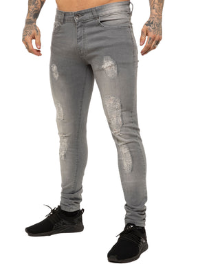 EZ376 Mens Denim Ripped Denim Jeans lsw | Enzo Designer Menswear ENZO RAWDENIM