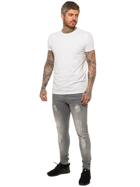 EZ376 Mens Denim Ripped Denim Jeans lsw | Enzo Designer Menswear ENZO RAWDENIM