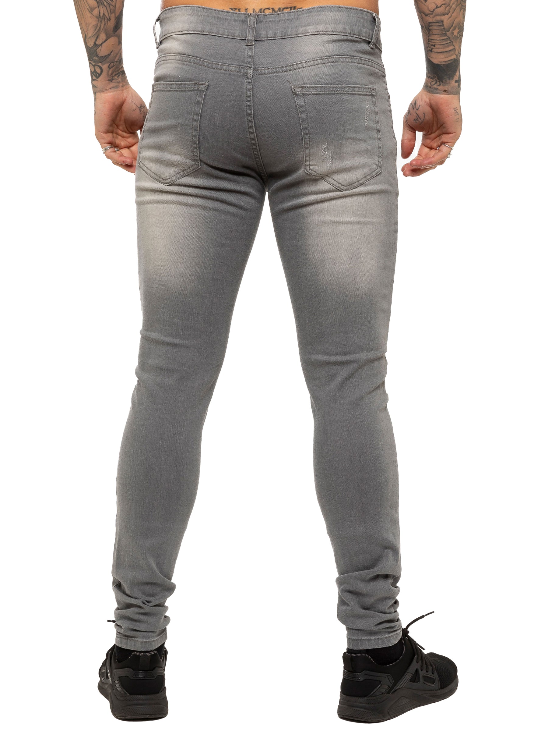 EZ376 Mens Denim Ripped Denim Jeans lsw | Enzo Designer Menswear ENZO RAWDENIM