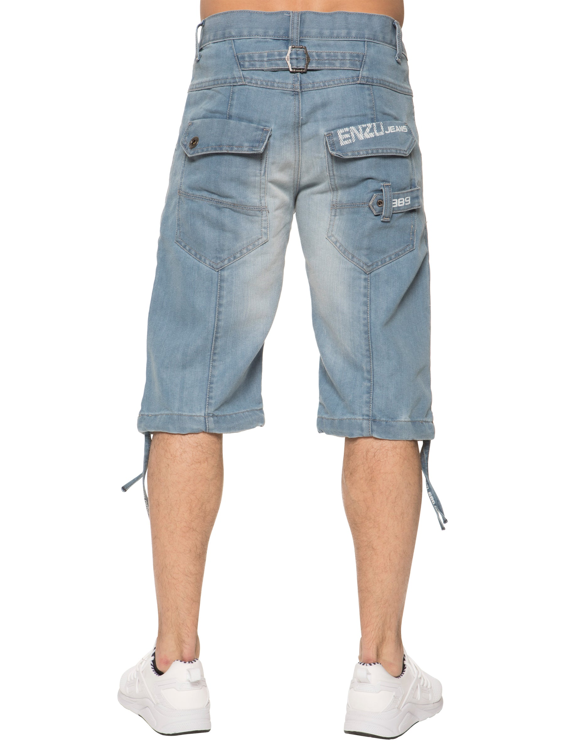 Enzo | Mens Cargo Denim Shorts