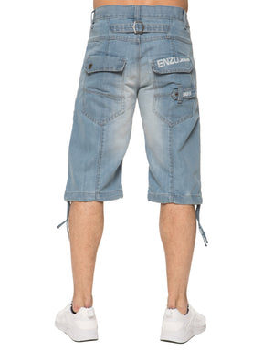 Enzo | Mens Cargo Denim Shorts