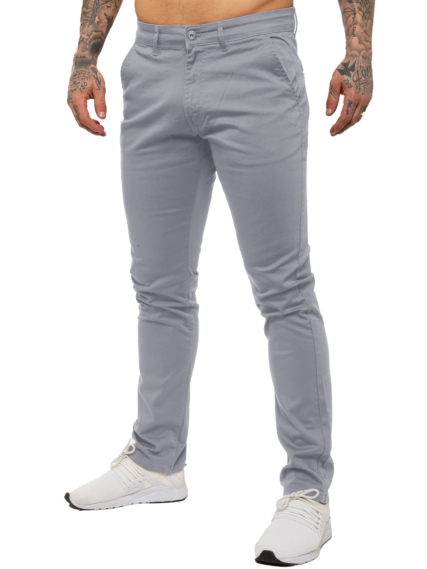 EZ348 NEW Enzo | Mens Slim Fit Stretch Chino Trousers ENZO RAWDENIM