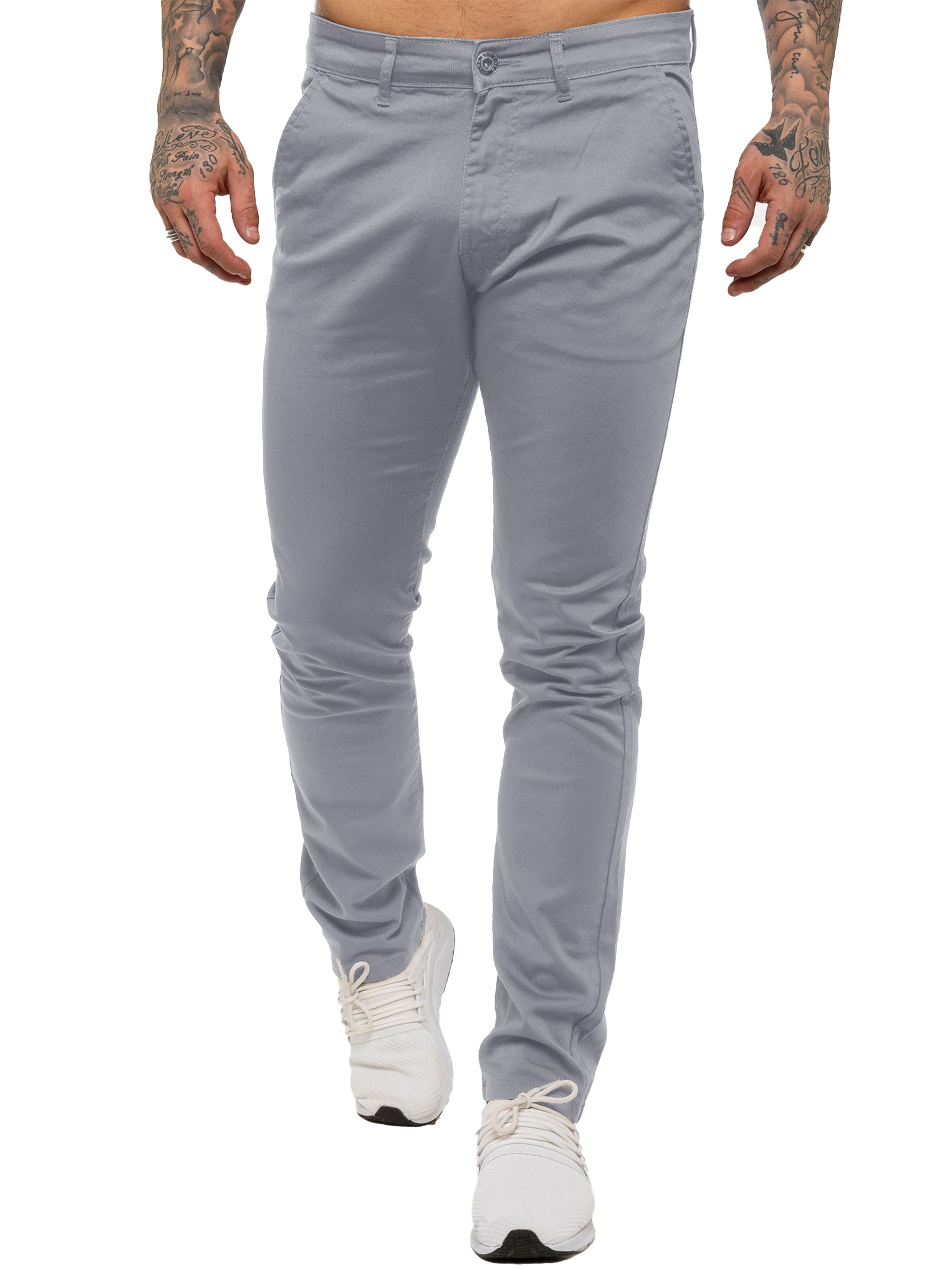 EZ348 NEW Enzo | Mens Slim Fit Stretch Chino Trousers ENZO RAWDENIM