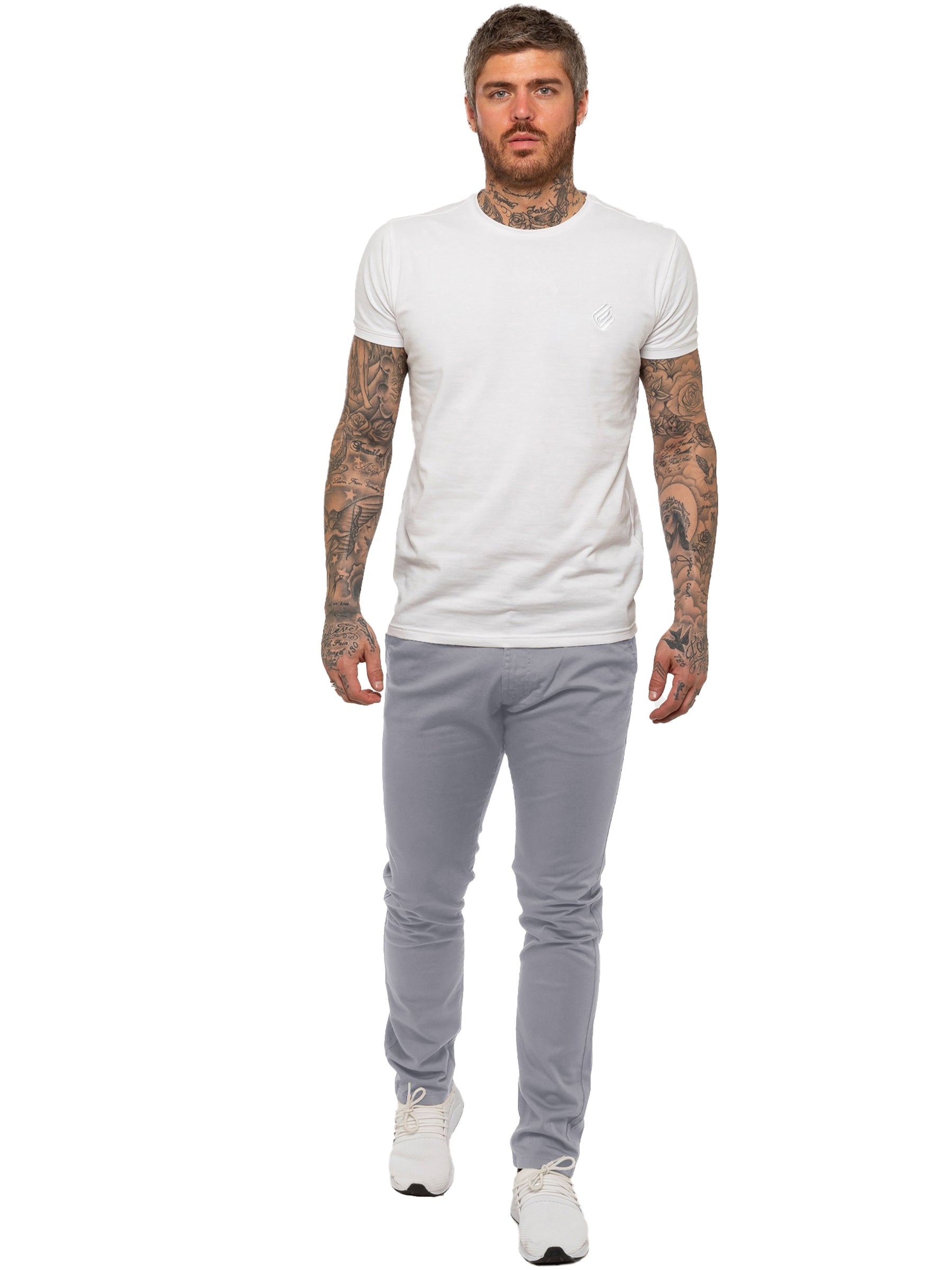 EZ348 NEW Enzo | Mens Slim Fit Stretch Chino Trousers ENZO RAWDENIM