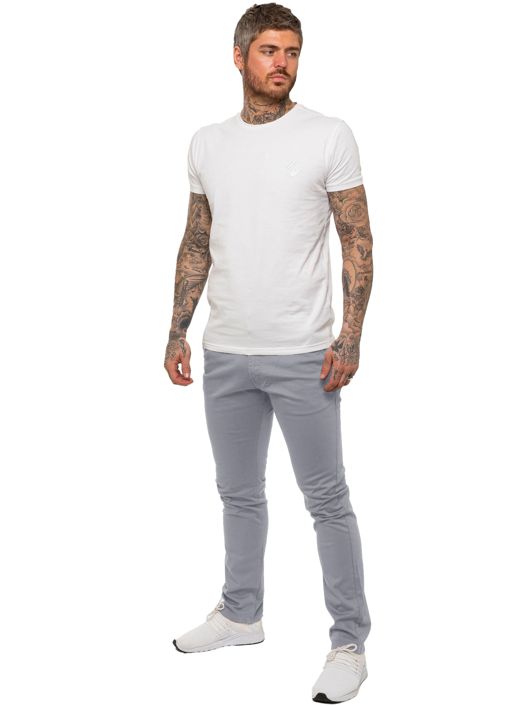 EZ348 NEW Enzo | Mens Slim Fit Stretch Chino Trousers ENZO RAWDENIM