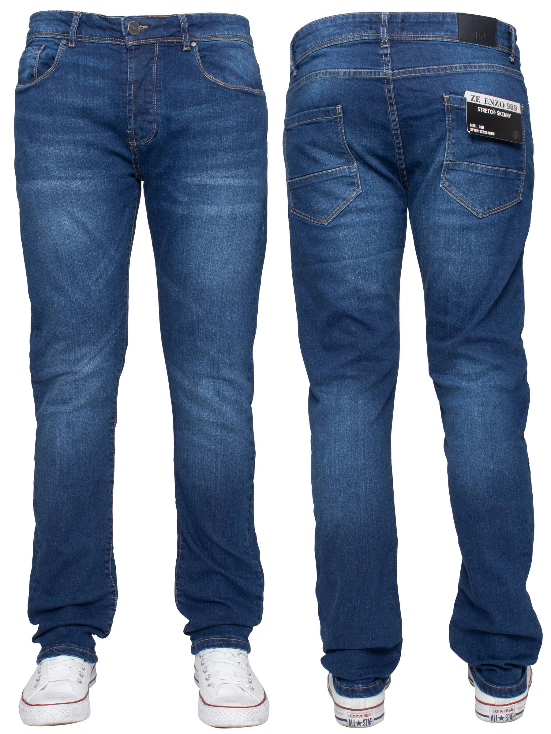 Enzo Mens Hernando Slim Fit Jeans ENZO RAWDENIM