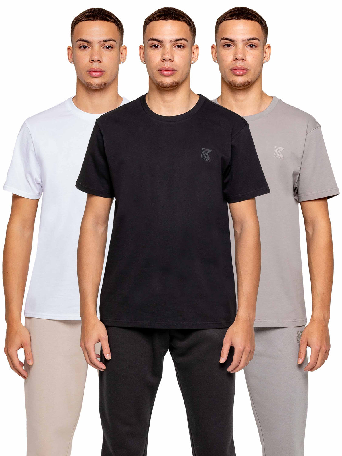 Kruze | Mens Crew Neck Tshirt 3 Pack