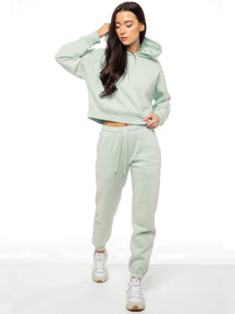 EZLHD588 & EZLJG591 Copy of Enzo | Womens Cropped Hoodie Tracksuit ENZO RAWDENIM