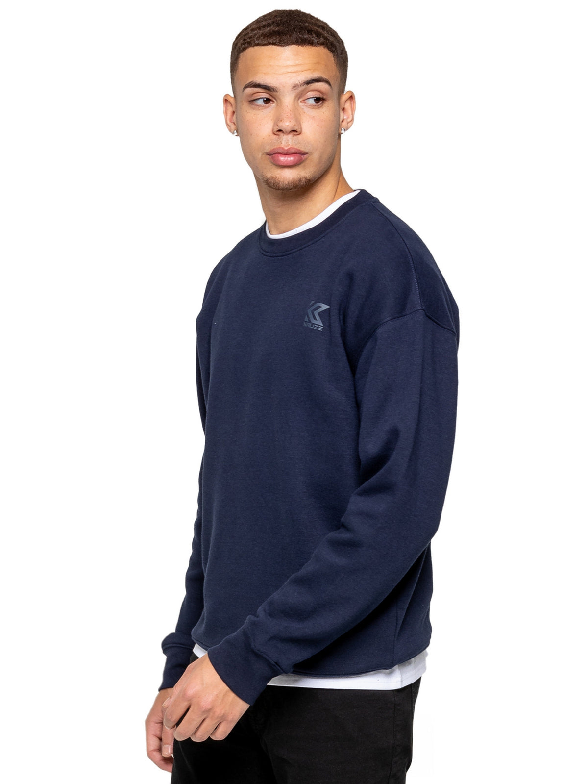 Kruze | Mens Fleece Hooded Sweatshirt Top