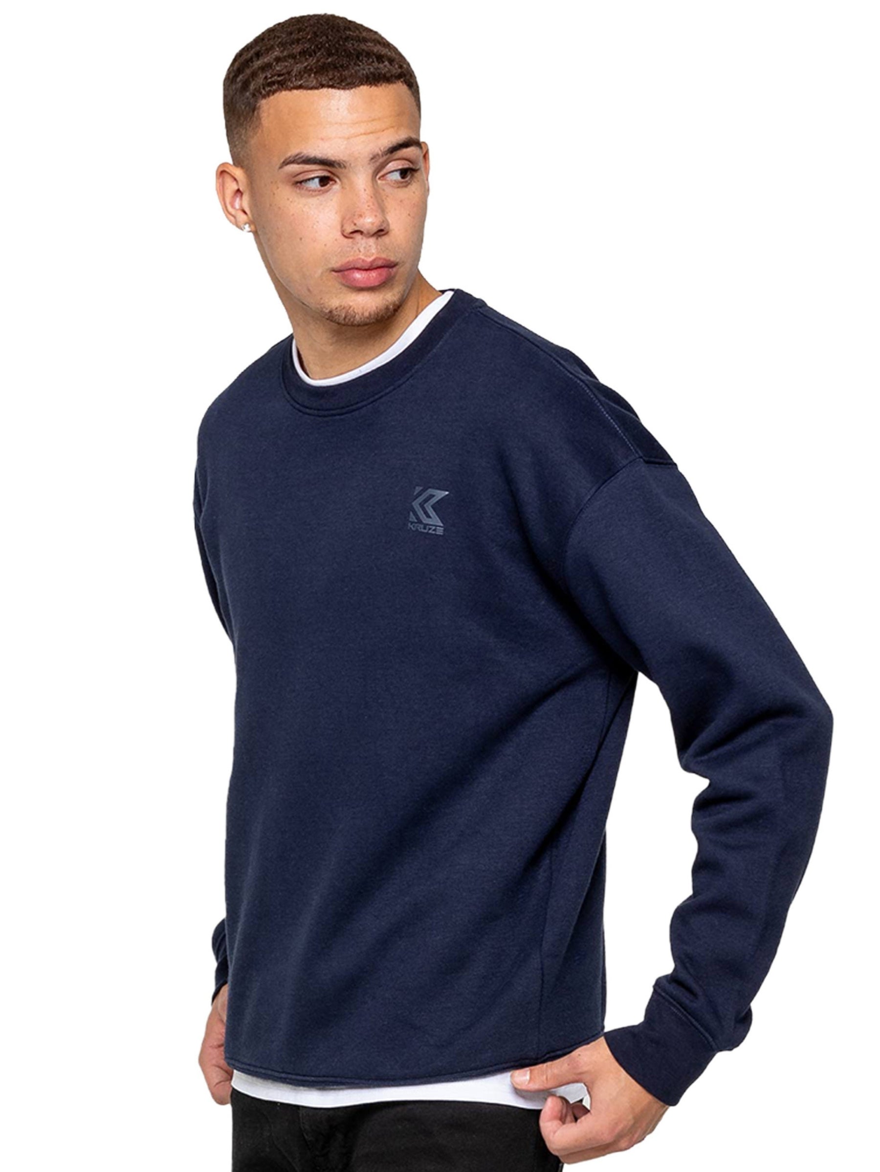 Kruze | Mens Fleece Hooded Sweatshirt Top