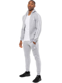 EZHD583T+EZJG582T Copy of Enzo | Mens Full Zip Up Hoodie Tape Tracksuit Set ENZO RAWDENIM