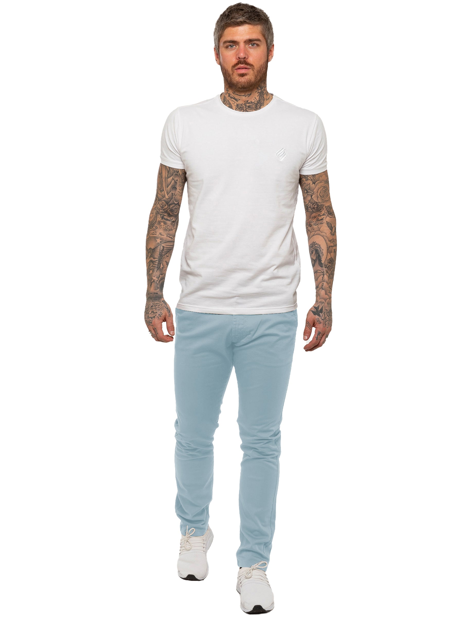 EZ348 NEW Enzo | Mens Slim Fit Stretch Chino Trousers ENZO RAWDENIM