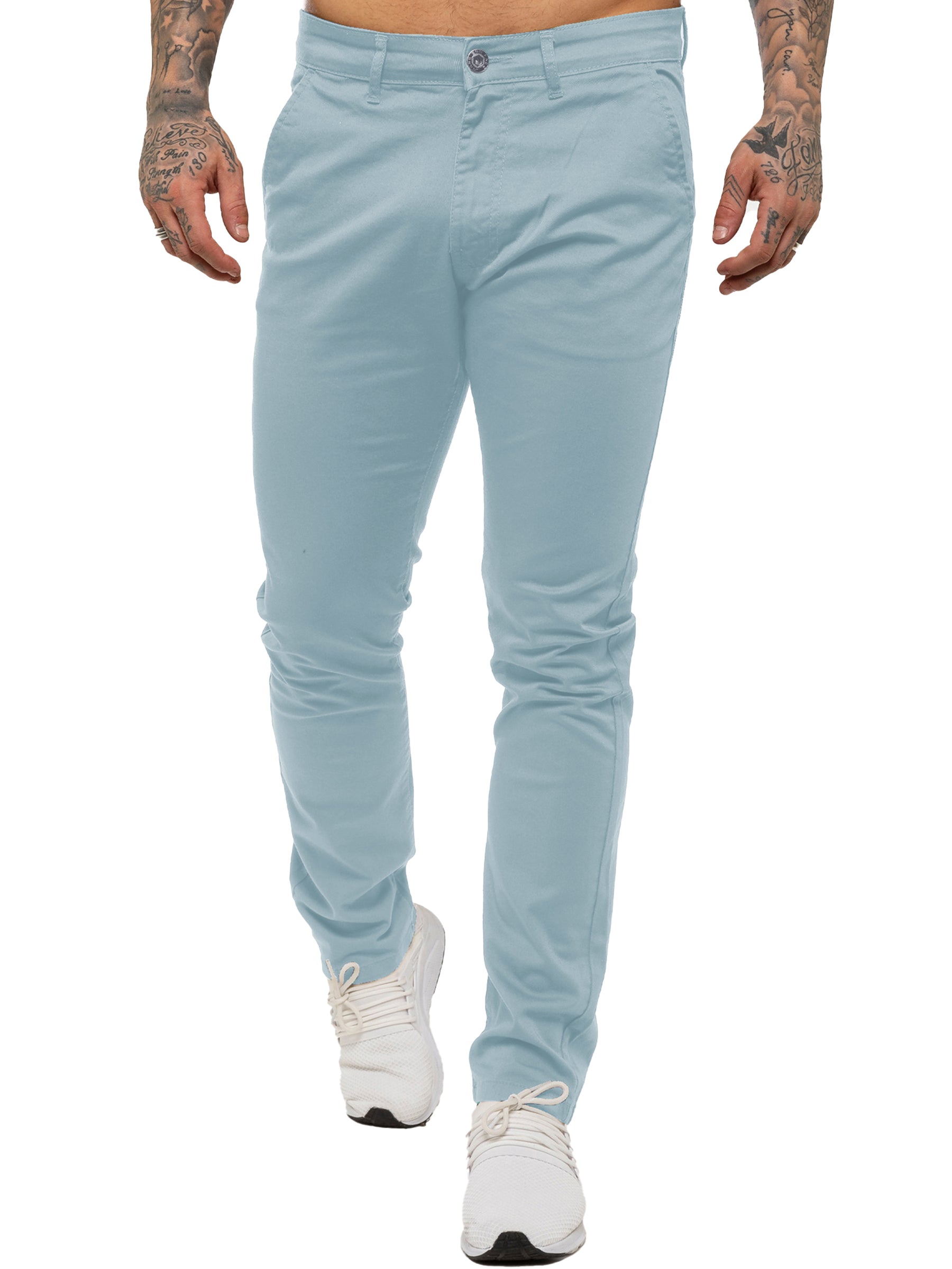 EZ348 NEW Enzo | Mens Slim Fit Stretch Chino Trousers ENZO RAWDENIM