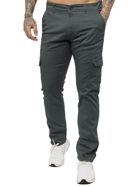 EZ410 Copy of Mens Cargo Combat Slim Fit Trousers | Enzo Designer Menswear ENZO RAWDENIM