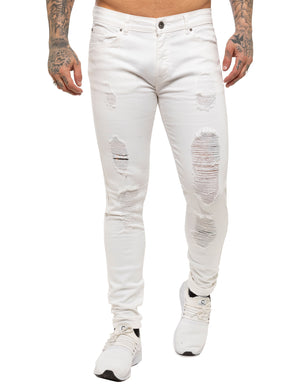 EZ376 Mens Denim Ripped Denim Jeans lsw | Enzo Designer Menswear ENZO RAWDENIM