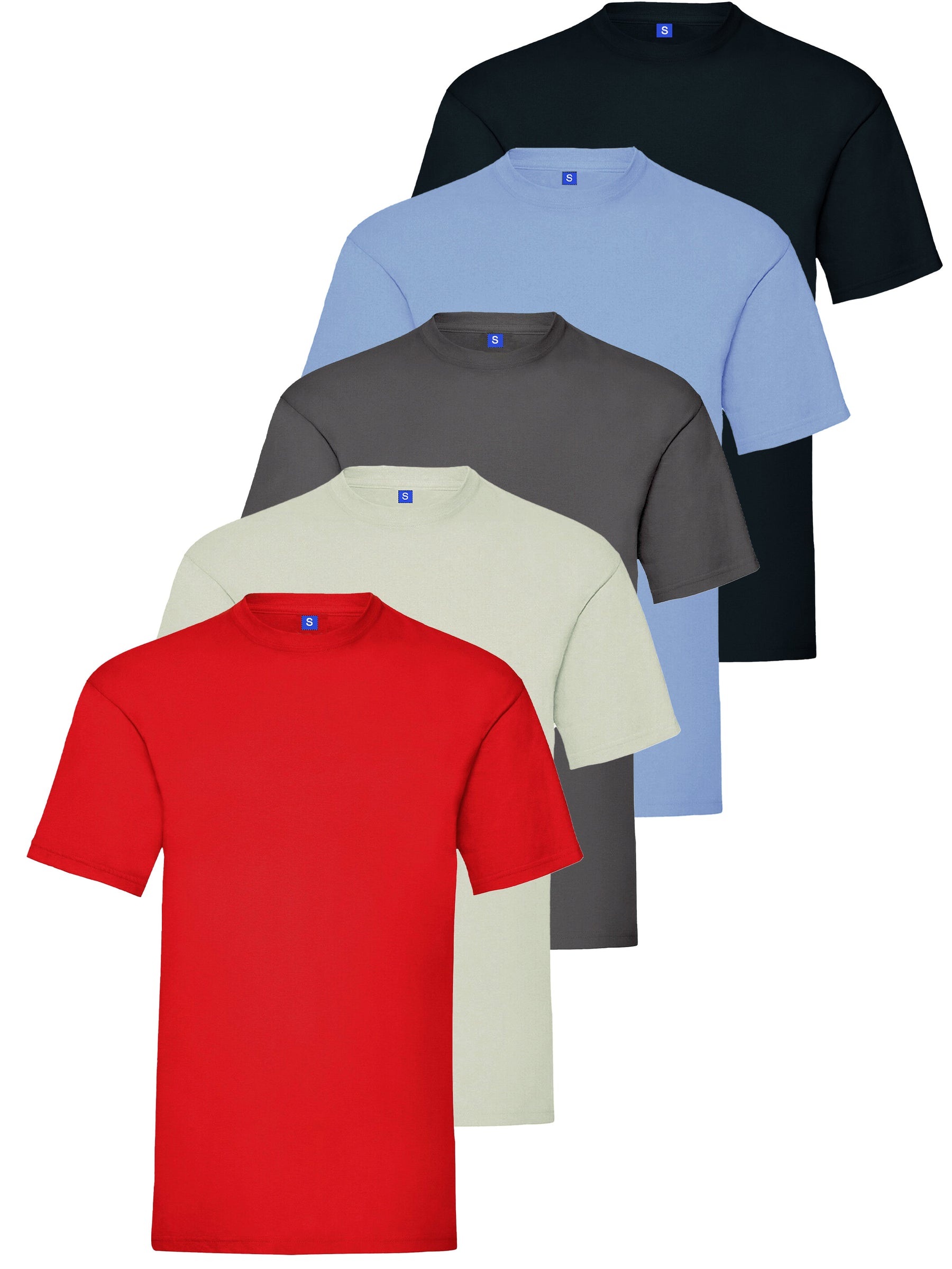 Kruze | Mens Crew Neck T-Shirt (5 Pack)