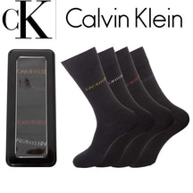 CK TIN SOCKS Calvin Klein | Mens Casual Designer Socks 4 Pack Gift Set CALVIN KLEIN RAWDENIM