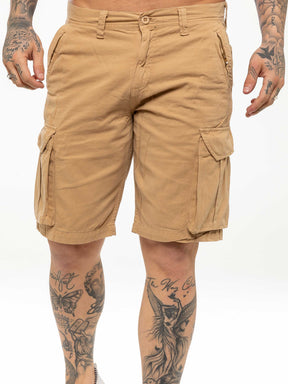 KZS129 Kruze Mens Soft Cotton Cargo Summer Shorts KRUZE RAWDENIM