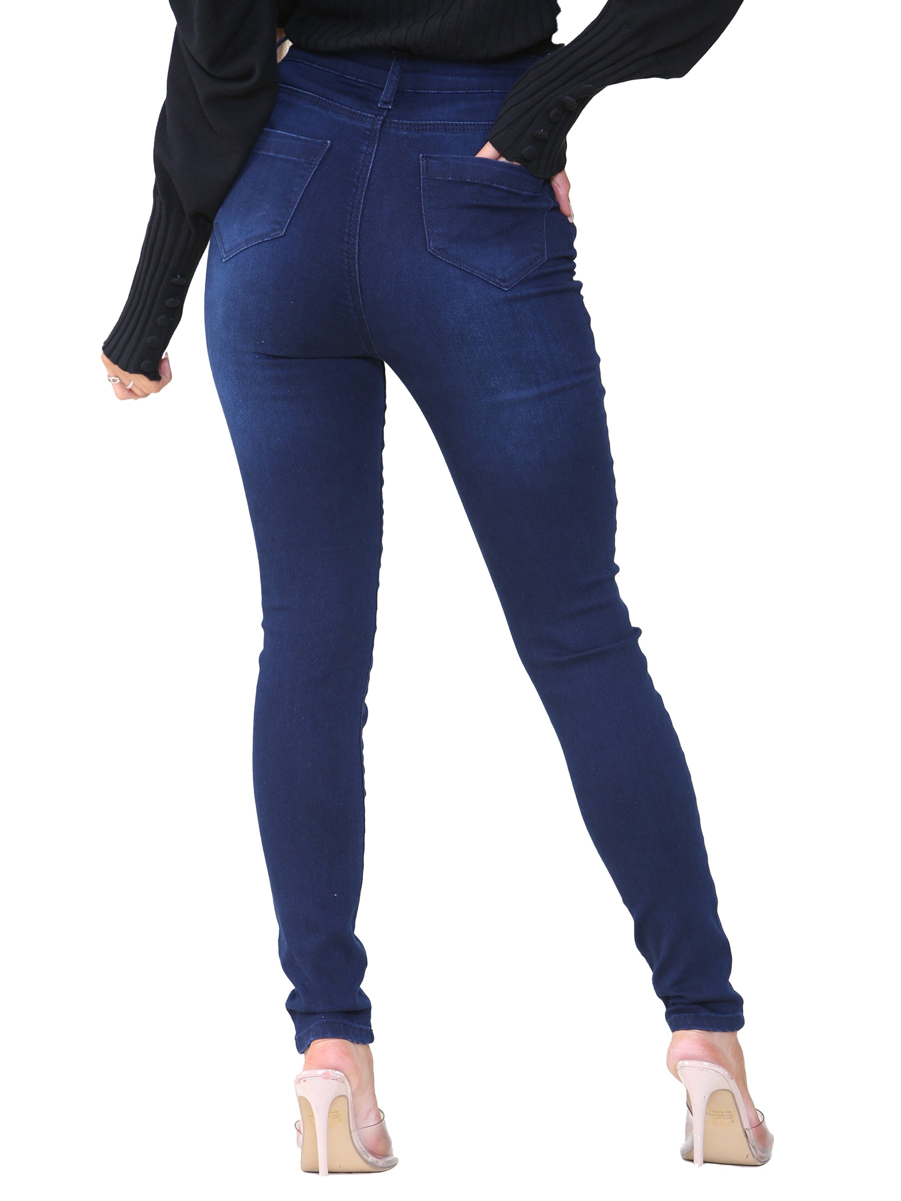 Enzo Womens Skinny Stretch Jeans Ladies New Denim Slim Fit Pants