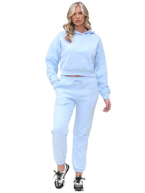 KZLHD131 & KZLJG136 Kruze | Womens Cropped Hoodie Tracksuit KRUZE RAWDENIM