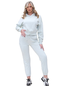 KZLHD131 & KZLJG136 Kruze | Womens Cropped Hoodie Tracksuit KRUZE RAWDENIM