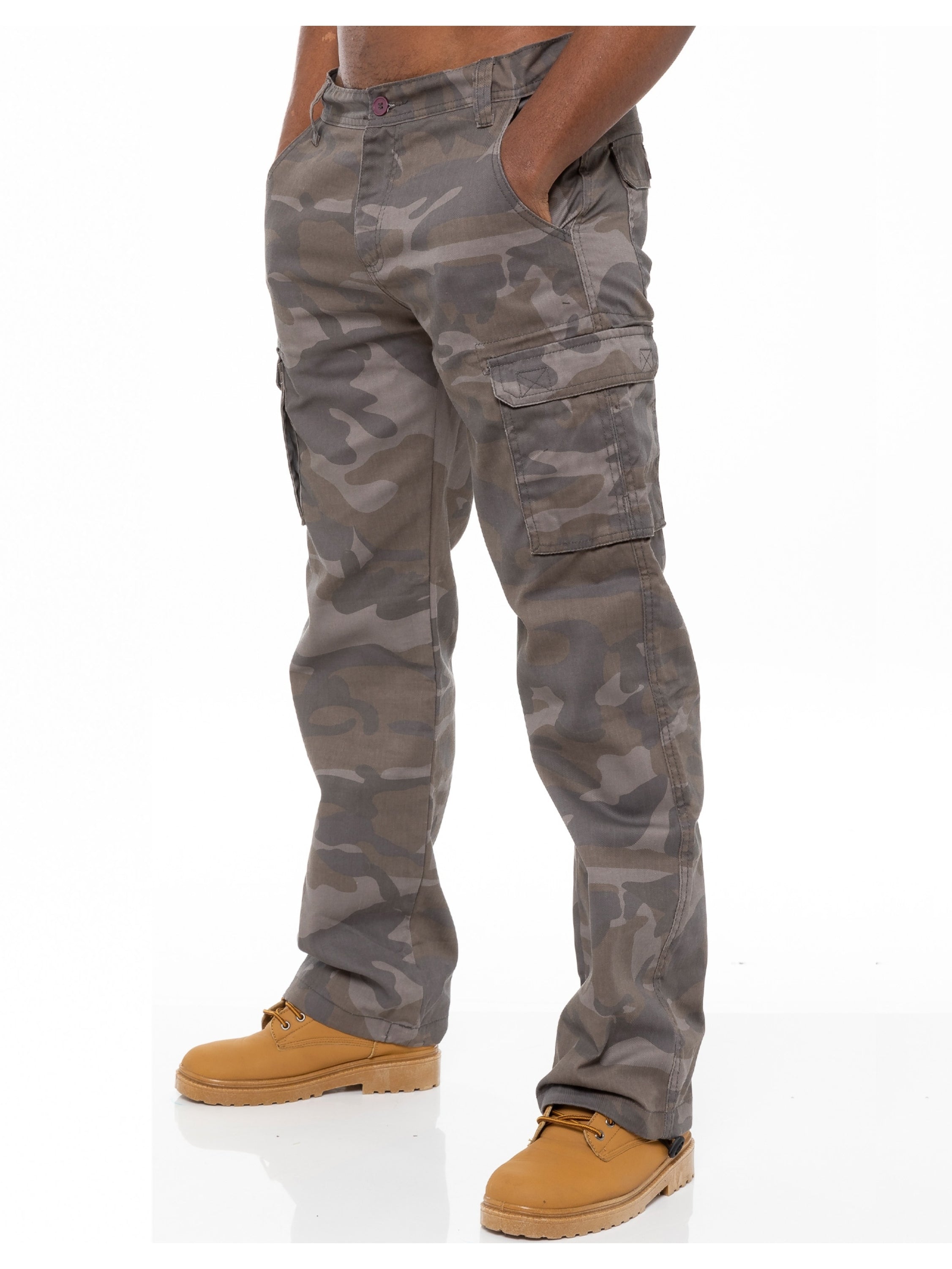 Kruze | Mens Combat Cargo Camouflage Trousers