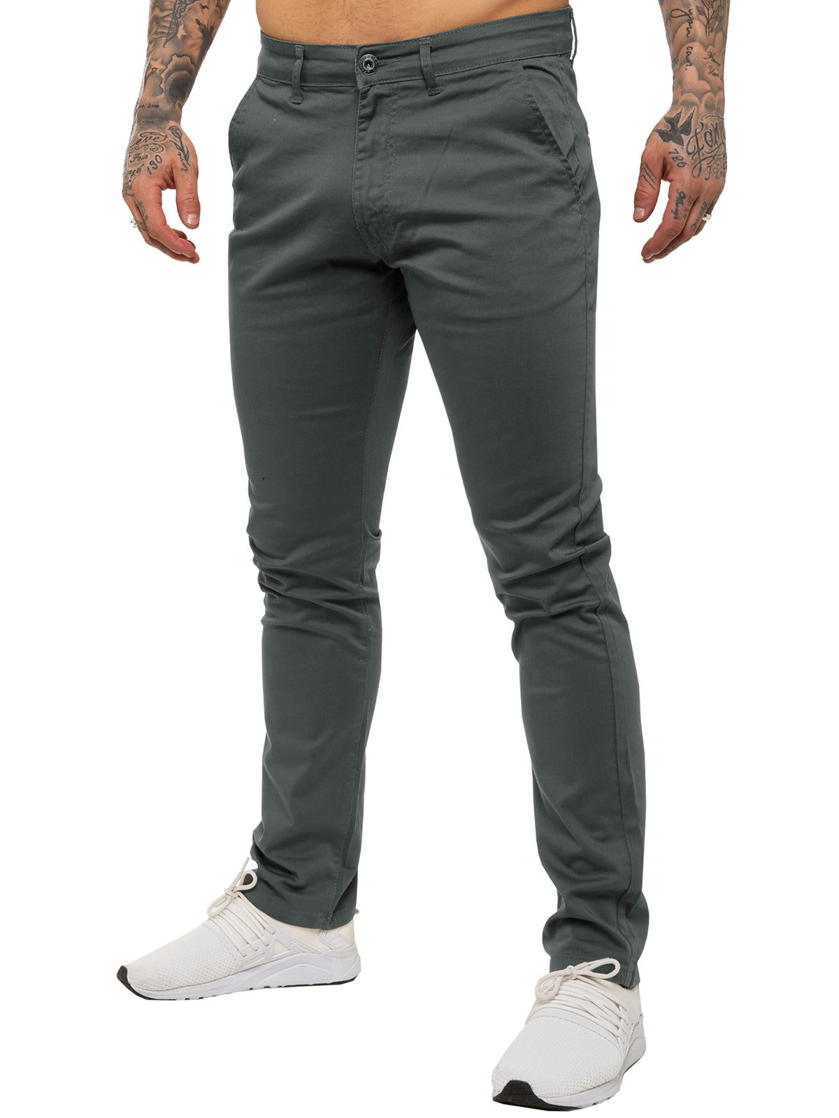 EZ348 Mens Chinos Slim Fit Stretch Jeans | Enzo Designer Menswear ENZO RAWDENIM