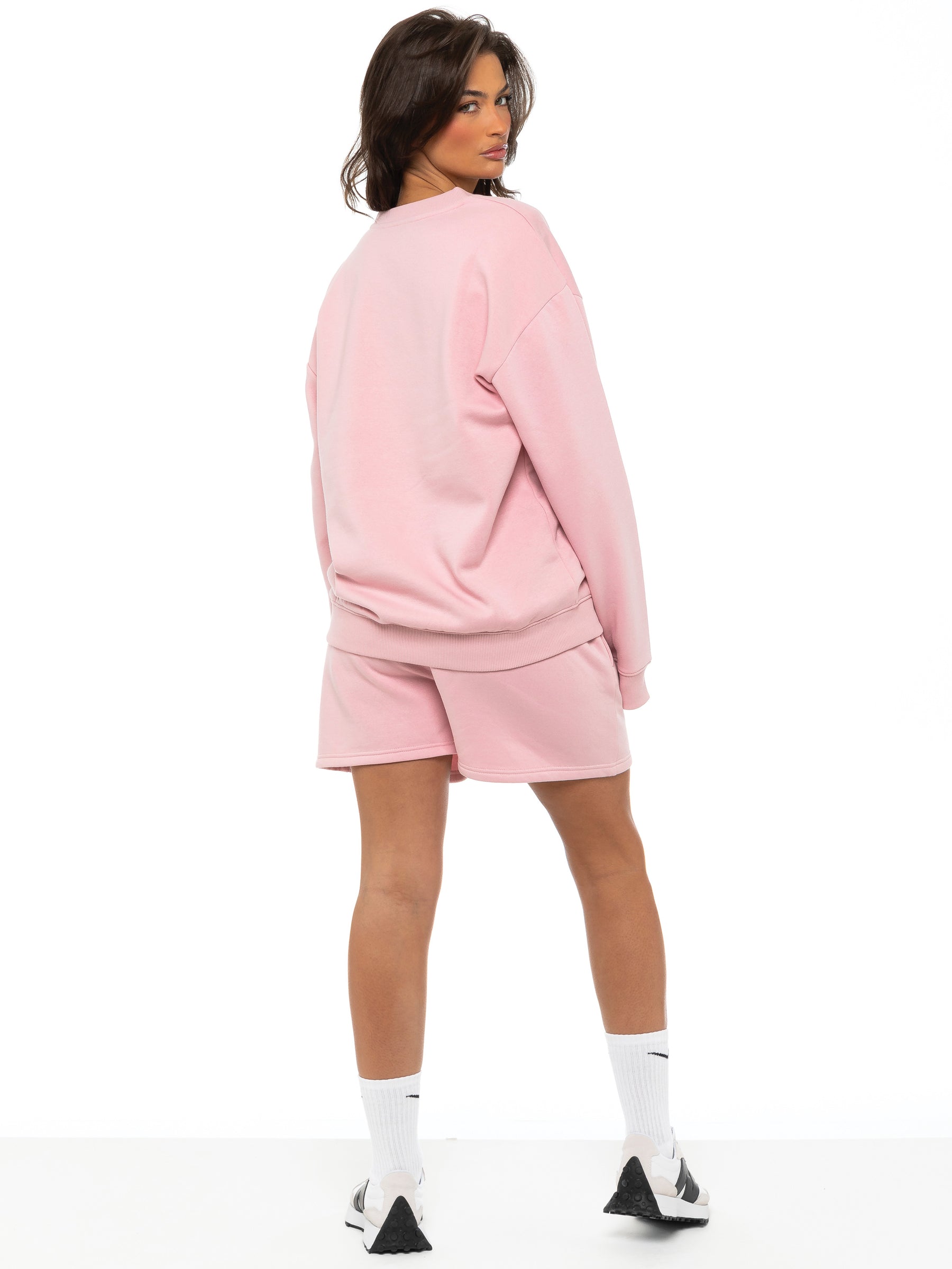 EZLSW589 & EZLS597 Enzo | Womens Oversized Sweatshirt Tracksuit With Shorts ENZO RAWDENIM