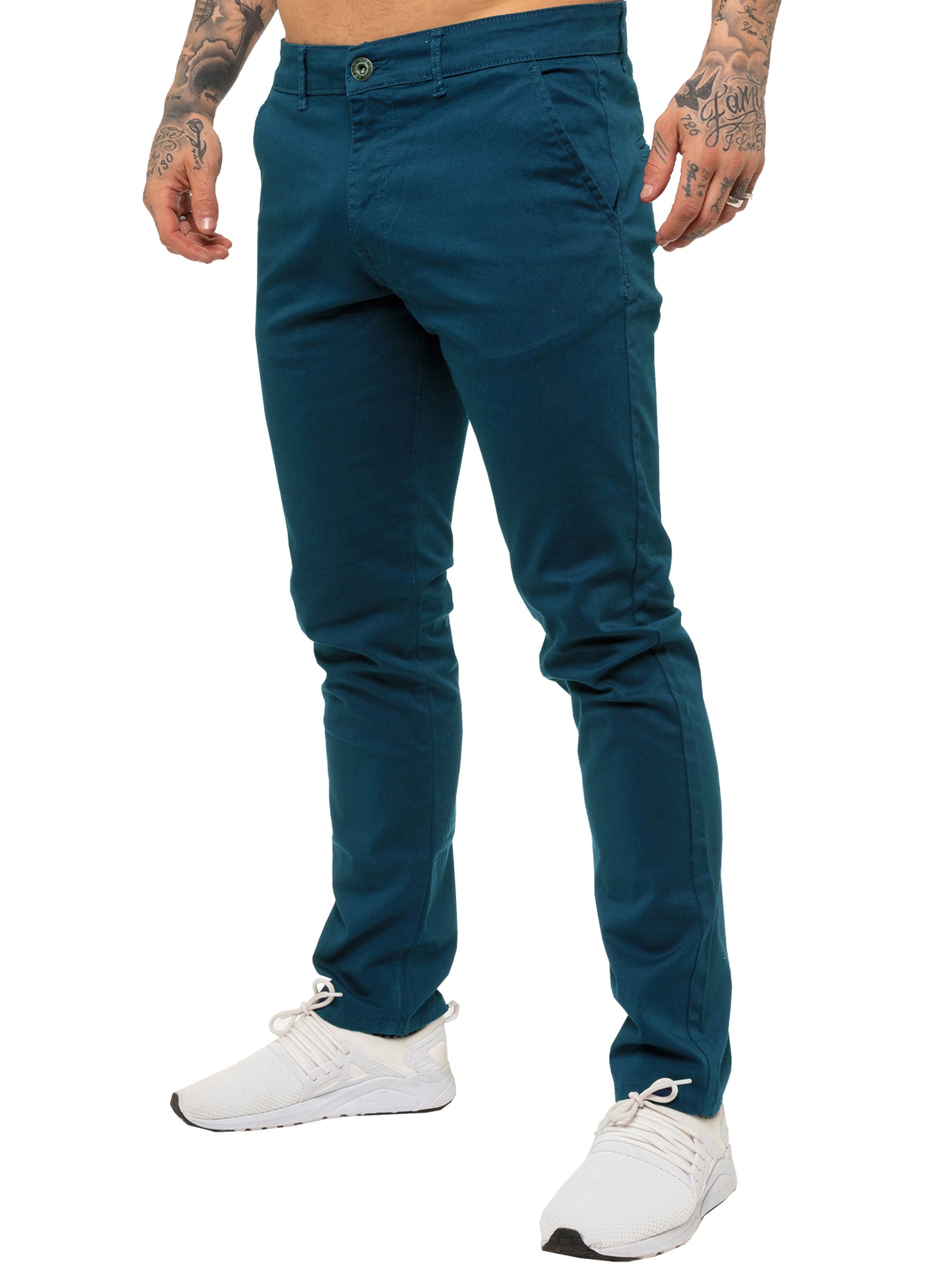 EZ348 Mens Chinos Slim Fit Stretch Jeans | Enzo Designer Menswear ENZO RAWDENIM