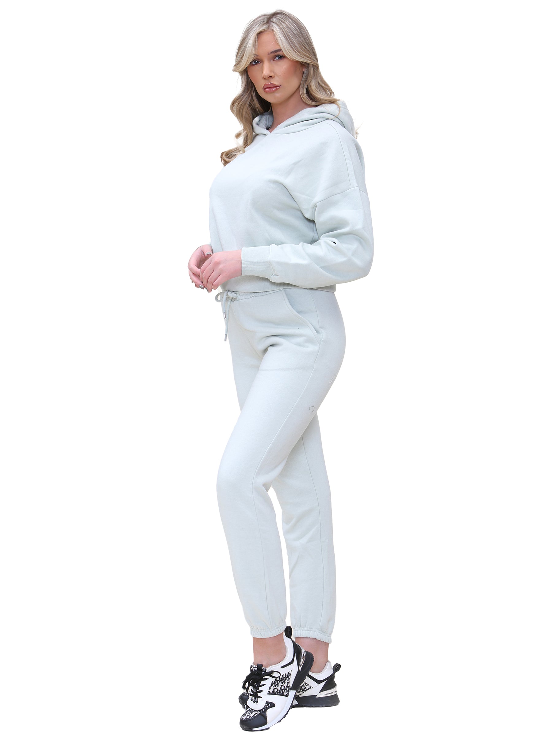 KZLHD131 & KZLJG136 Kruze | Womens Cropped Hoodie Tracksuit KRUZE RAWDENIM