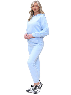 KZLHD131 & KZLJG136 Kruze | Womens Cropped Hoodie Tracksuit KRUZE RAWDENIM