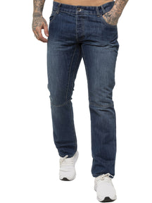 EZ356 Mens Designer Straight Leg Regular Fit Denim | Enzo Designer Menswear ENZO RAWDENIM