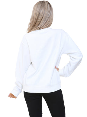 KZLSW133 Kruze | Womens Long Sleeve Crew Neck Casual Sweatshirt KRUZE RAWDENIM