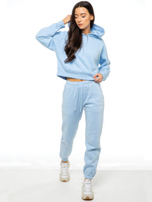 EZLHD588 & EZLJG591 Enzo | Womens Cropped Hoodie Tracksuit ENZO RAWDENIM