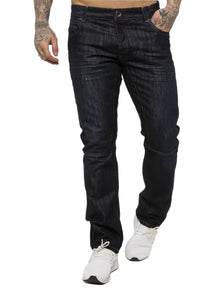 EZ356 Mens Designer Straight Leg Regular Fit Denim | Enzo Designer Menswear ENZO RAWDENIM