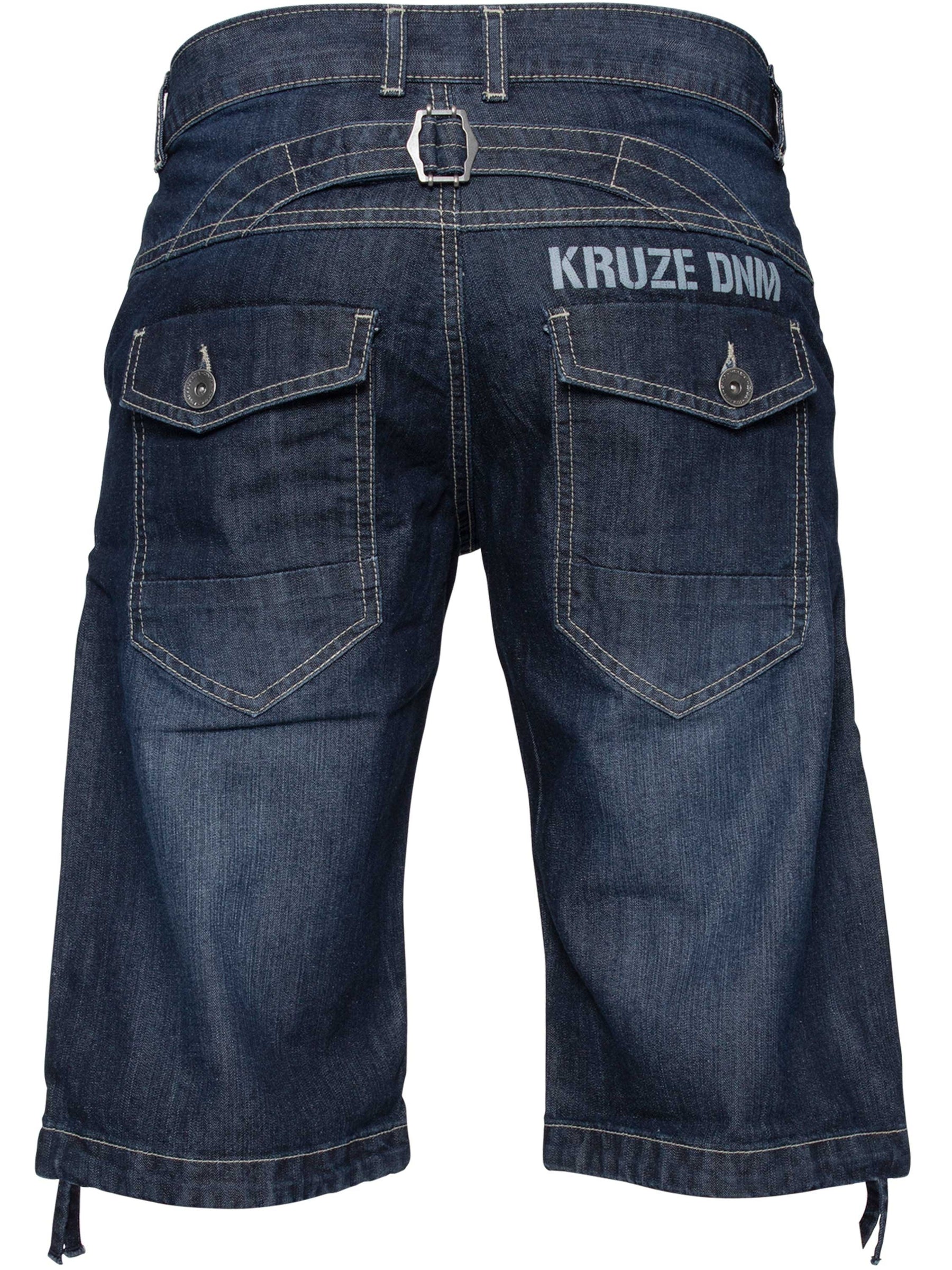 KZS102 Kruze | Designer Mens Denim Regular Fit Shorts KRUZE RAWDENIM