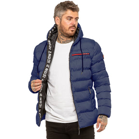 MENS ICON JACKET Icon Mens Puffer Hooded Zip Up Winter Jacket GUEST BRAND RAWDENIM