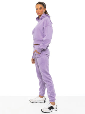 EZLHD588 & EZLJG591 Enzo | Womens Cropped Hoodie Tracksuit ENZO RAWDENIM