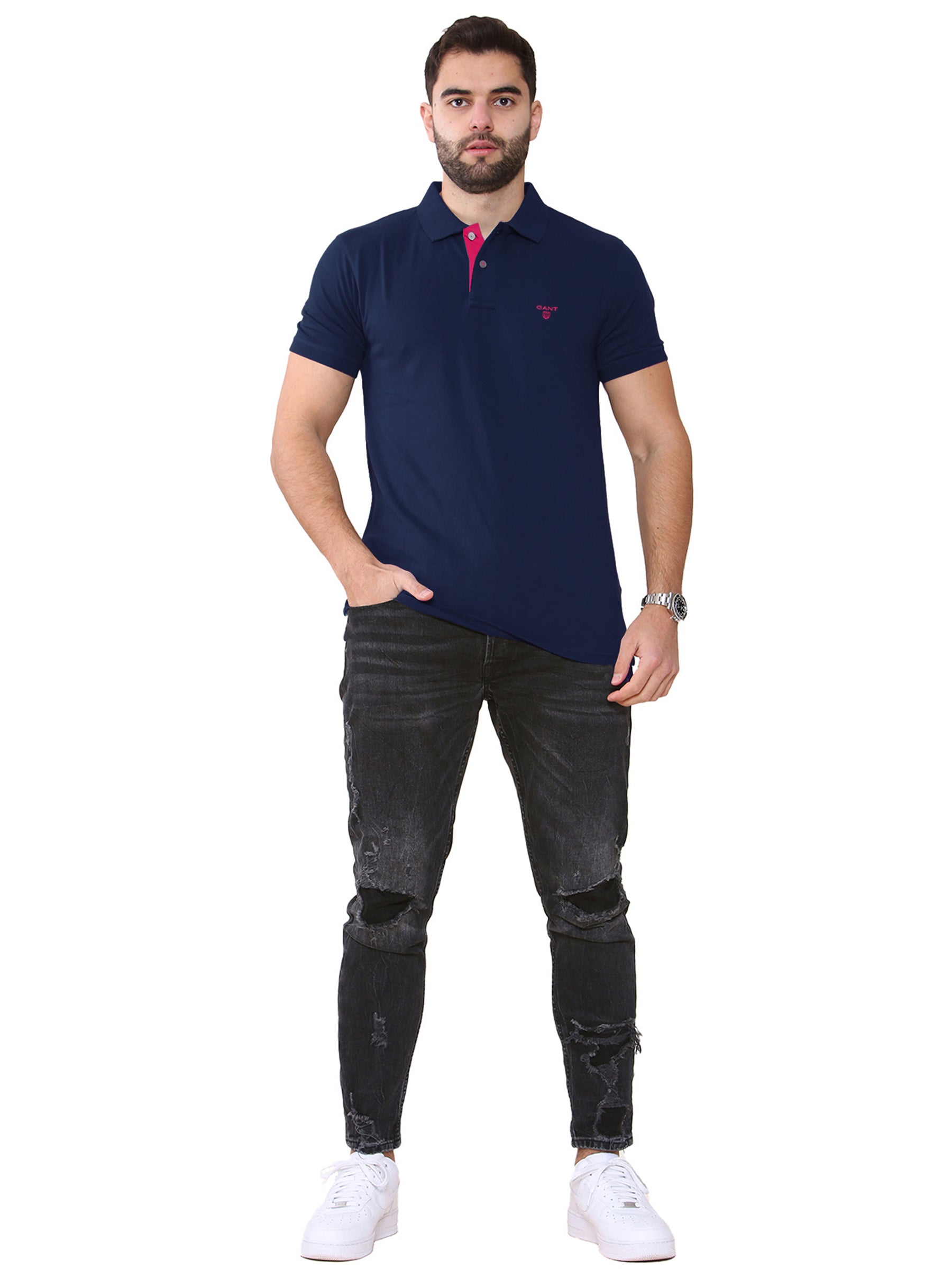 GANT_POLO_CNTR Gant | Mens Contrast Collar Polo Shirt GANT RAWDENIM