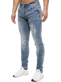 EM625 ETO | Mens Designer Hyperstretch Skinny Fit Distressed Jeans ETO RAWDENIM