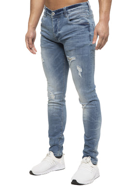 EM625 ETO | Mens Designer Hyperstretch Skinny Fit Distressed Jeans ETO RAWDENIM