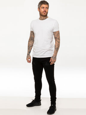 Enzo Mens Super Skinny Fit Jeans Stretch Ripped Biker Denim Broek Alle Taille Benen, 34W / 34L Enzo Mens Super Skinny Fit Jeans Stretch Ripped Biker Denim Broek Alle Taille Benen, 34W / 34L