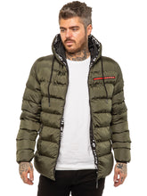 MENS ICON JACKET Icon Mens Puffer Hooded Zip Up Winter Jacket GUEST BRAND RAWDENIM