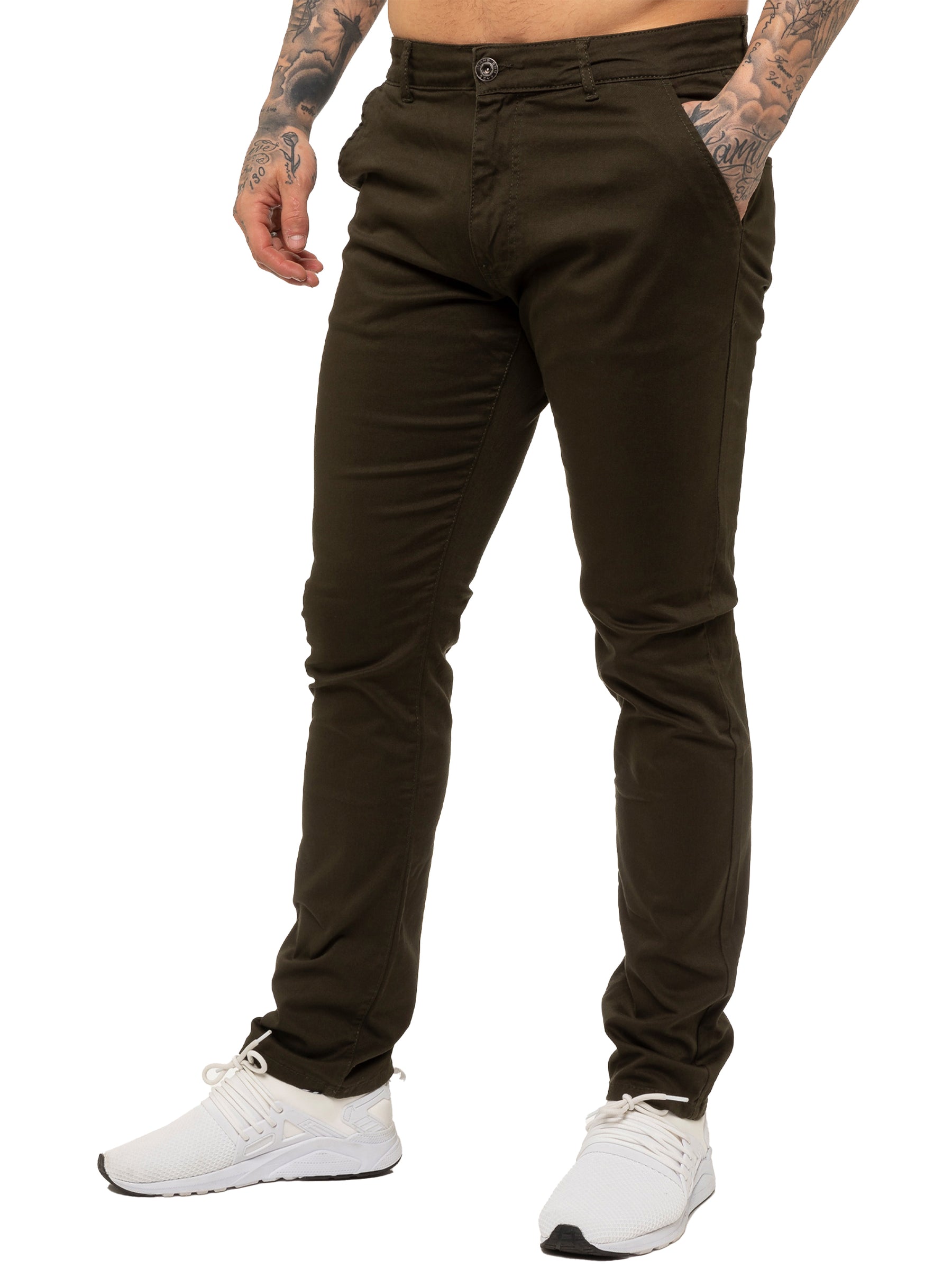 EZ348 Mens Chinos Slim Fit Stretch Jeans | Enzo Designer Menswear ENZO RAWDENIM