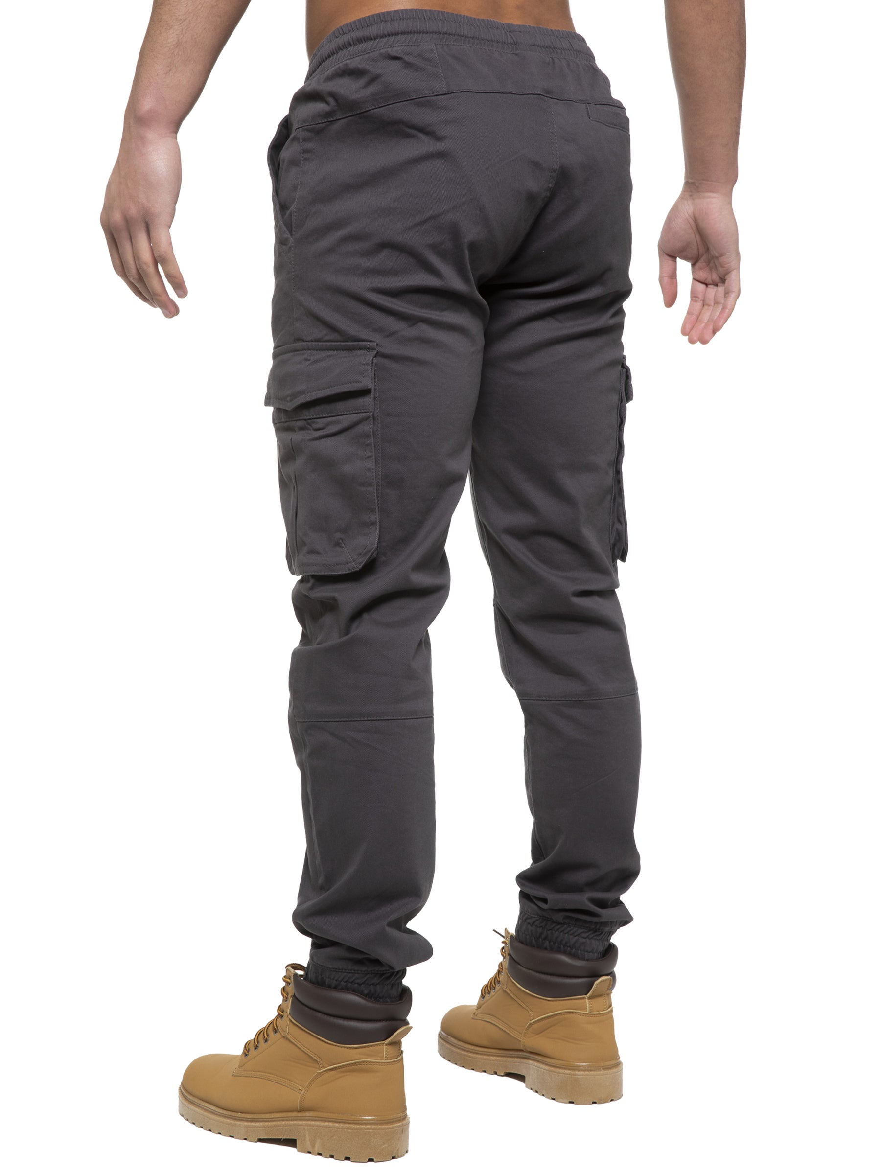 Pantaloni Jeans Cargo Uomo Tasche Laterali Pantaloni Con I Tasconi